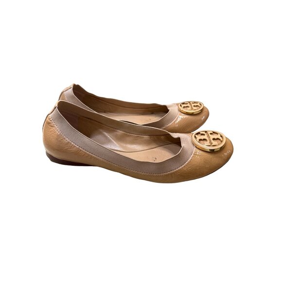 Tory Burch women’s tan ballerina shoes/flats size 7.5 M SKU 3134 - Picture 3 of 9